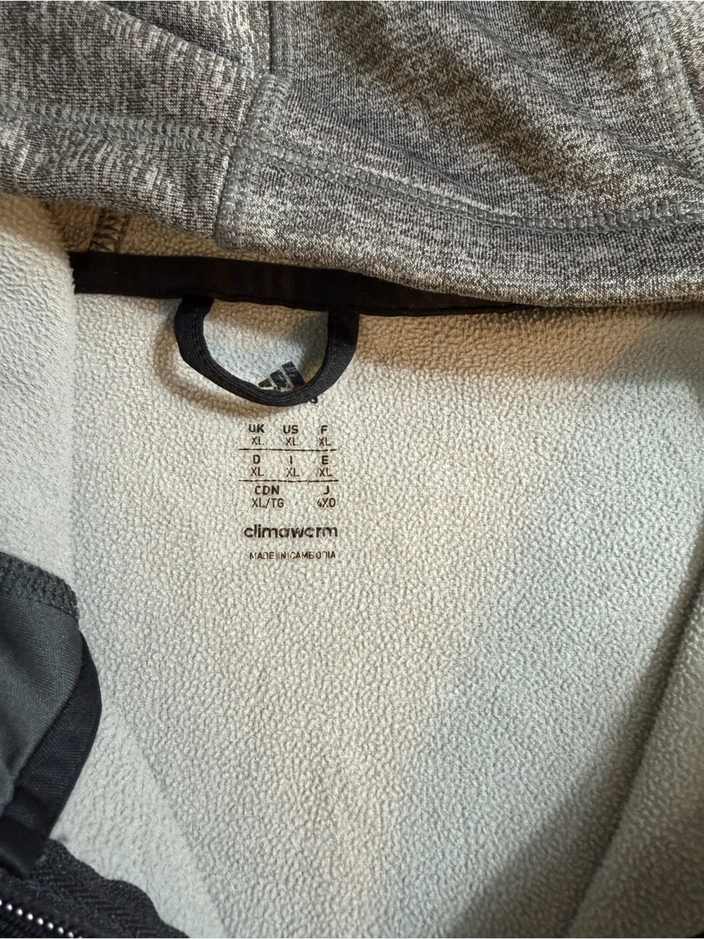 Adidas Men’s Gray Full-Zip Hoodie